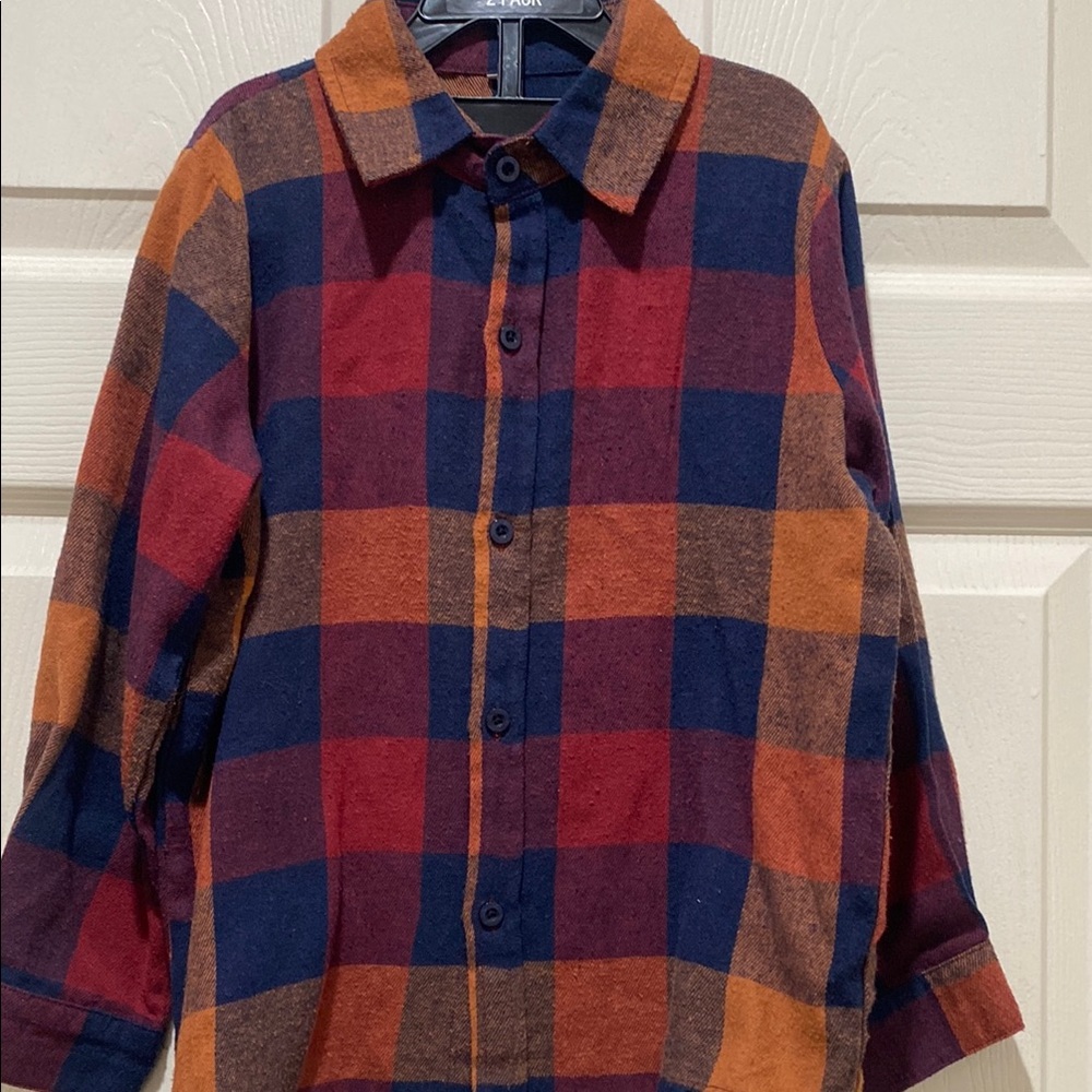 Plaid Button-Up Shirt
